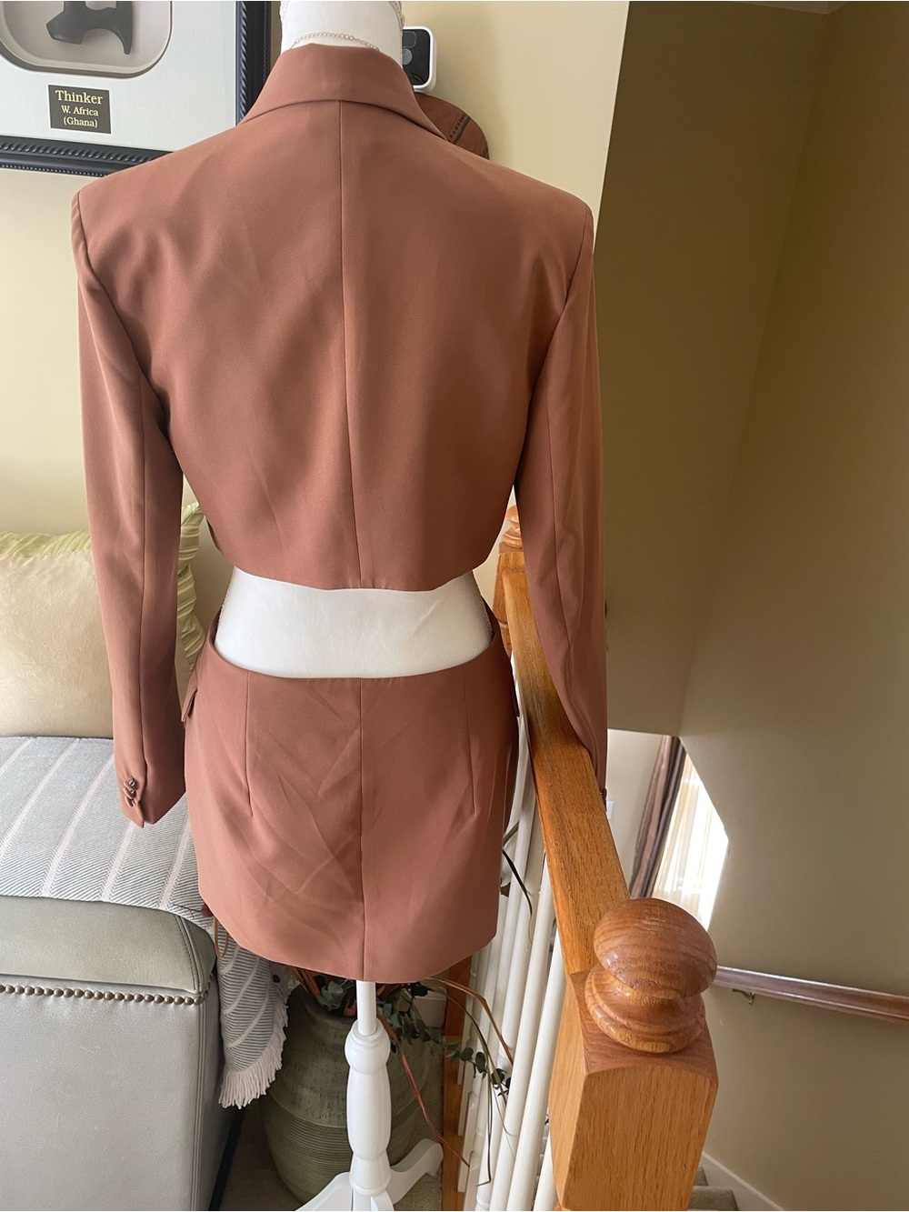 Bardot Camel Cutout Tailored Blazer - Picture 10 of 11